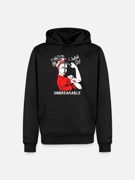 Polish Girl Unbreakable - Men’s Premium Organic Hoodie - black