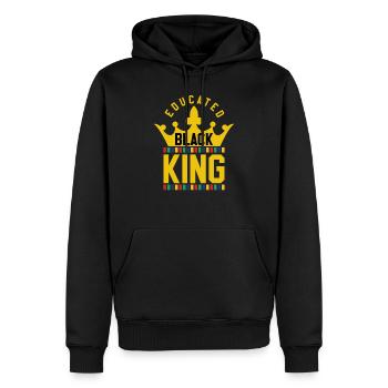 Black King - Schwarz Afrika Afrikanisch Geschenk - Männer Premium Bio Hoodie - Schwarz - Vorne - Nico (187cm)