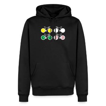 France cyclisme course tour cyclisme vélo maillots - Sweat à capuche Premium bio Homme - noir - Devant - Nico (187cm)