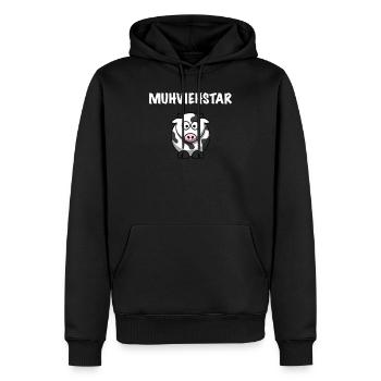 Muhviehstar lustige Kuh - Männer Premium Bio Hoodie - Schwarz - Vorne - Nico (187cm)