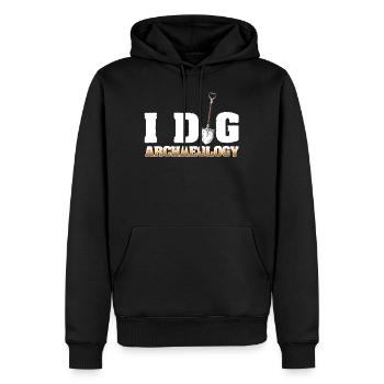 Archäologie Sammler - Männer Premium Bio Hoodie - Schwarz - Vorne - Nico (187cm)