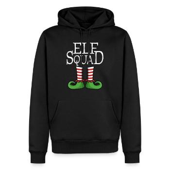 Elf Squad - Team Groupe Xmas Costume de Noël - Sweat à capuche Premium bio Homme - noir - Devant - Nico (187cm)