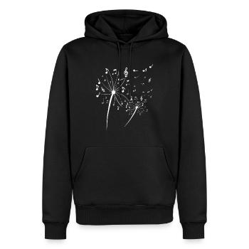 Dandelion - music - Men’s Premium Organic Hoodie - black - Front - Nico (187cm)