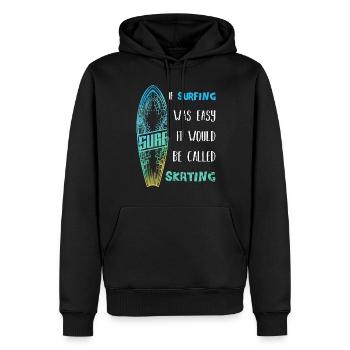 Surfer Spruch - Männer Premium Bio Hoodie - Schwarz - Vorne - Nico (187cm)