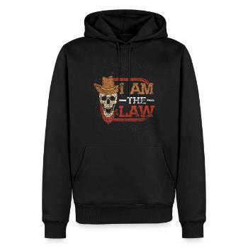 Cowboy Wild West États-Unis Horse Sheriff Law - Sweat à capuche Premium bio Homme - noir - Devant - Nico (187cm)