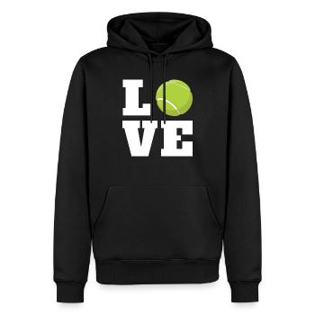 Tennis tennis de tennis tennis de tennis cadeau - Sweat à capuche Premium bio Homme - noir - Devant - Nico (187cm)