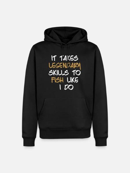 Pêcher pêcher pêche - Sweat à capuche Premium bio Homme - noir