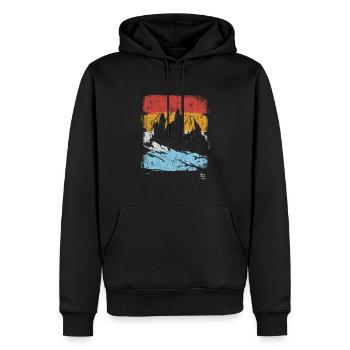 Dolomites Dolomiten Berge Berg Mountain Geschenk - Männer Premium Bio Hoodie - Schwarz - Vorne - Nico (187cm)