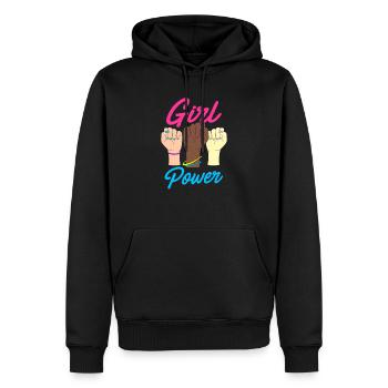 Süßes Girl Power Feministisches T-Shirt Geschenk - Männer Premium Bio Hoodie - Schwarz - Vorne - Nico (187cm)