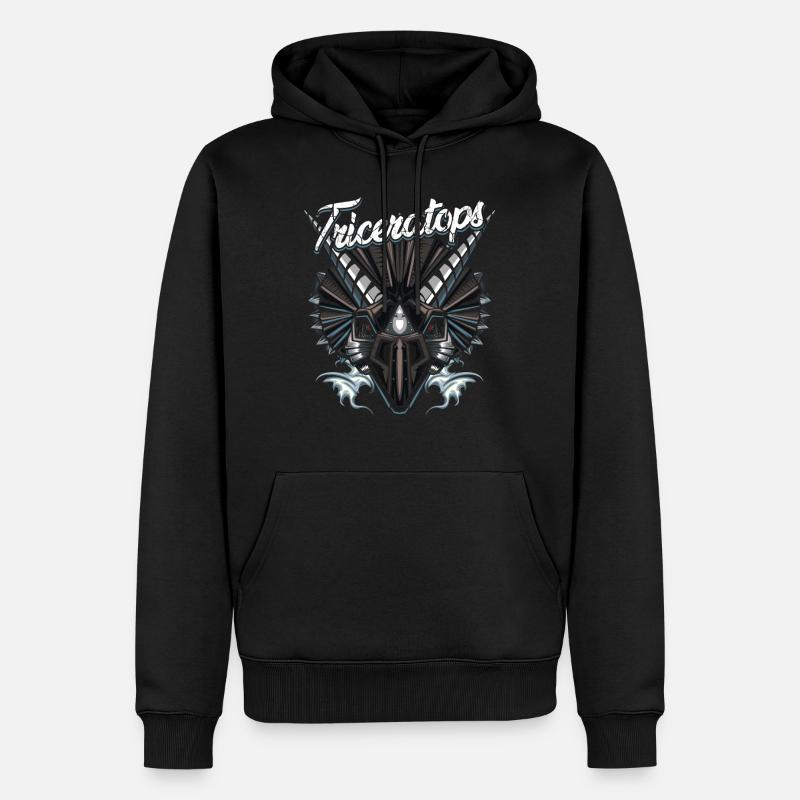 Robot Dino - Sweat à capuche Premium bio Homme - noir