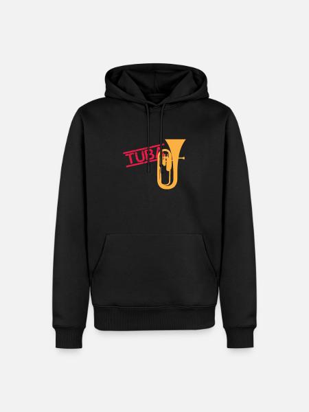 Tuba Brass Instrument - Men’s Premium Organic Hoodie - black