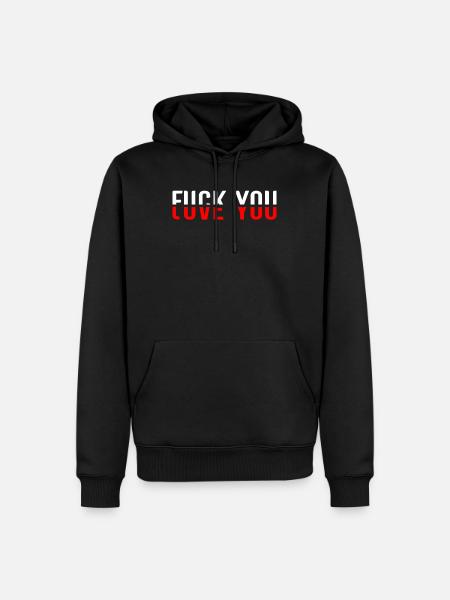 Love and hate you - Men’s Premium Organic Hoodie - black