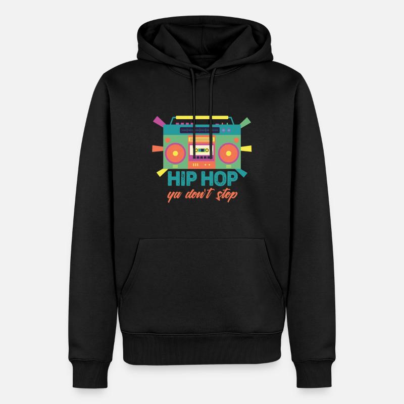 Ghetto Blaster - Männer Premium Bio Hoodie - Schwarz