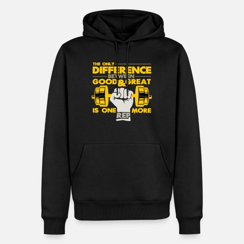 Bodybuilder - Männer Premium Bio Hoodie - Schwarz