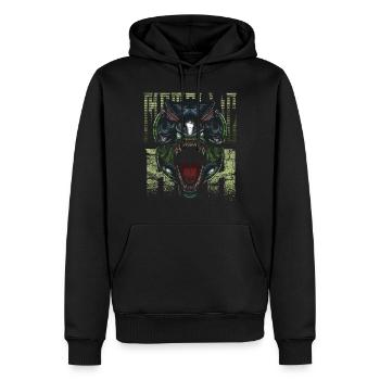 Cyborg Tyrannosaurus Rex Scifi - Männer Premium Bio Hoodie - Schwarz - Vorne - Nico (187cm)