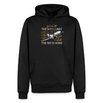 Pilotuniform Hemden Hemd Luftfahrtpilot Fluggesellschaft - Männer Premium Bio Hoodie - Schwarz - Vorne - Nico (187cm)