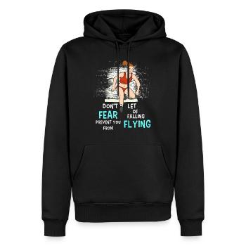 Athlétisme sport saut en hauteur haies fitness - Sweat à capuche Premium bio Homme - noir - Devant - Nico (187cm)