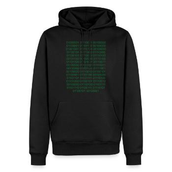 Binärcode Informatiker Nerd - Männer Premium Bio Hoodie - Schwarz - Vorne - Nico (187cm)