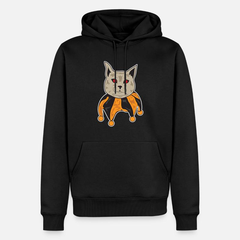Chat d'Halloween - Sweat à capuche Premium bio Homme - noir