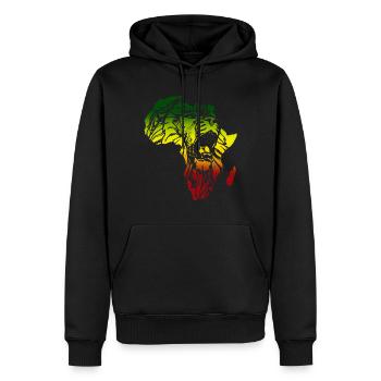 Afrika Lion Of Judah Reggae Musik Rasta Rastafari - Männer Premium Bio Hoodie - Schwarz - Vorne - Nico (187cm)