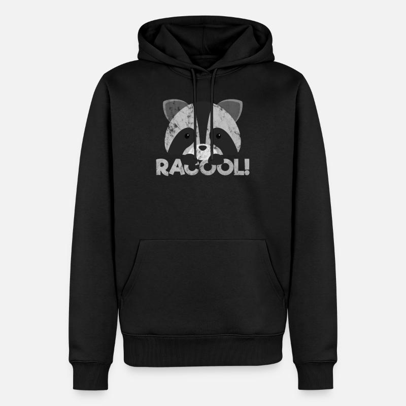 Animaux Panda - Sweat à capuche Premium bio Homme - noir