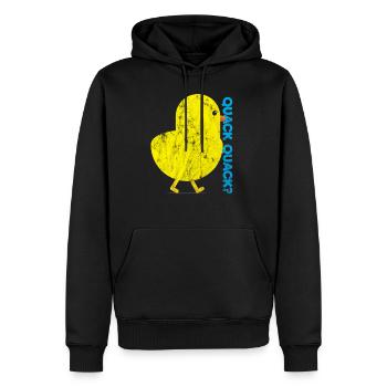 Dyr Kylling Quack - Herre Premium økologisk hoodie - sort - Foran - Nico (187cm)
