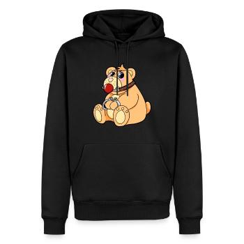 BDSM Teddy Bär - Männer Premium Bio Hoodie - Schwarz - Vorne - Nico (187cm)