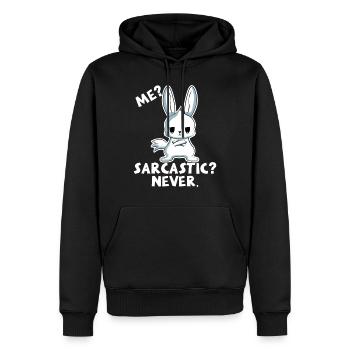 I sarcastic? No way! Rabbit - Men’s Premium Organic Hoodie - black - Front - Nico (187cm)