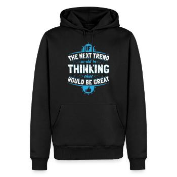 Si la prochaine tendance pourrait être un cadeau - Sweat à capuche Premium bio Homme - noir - Devant - Nico (187cm)