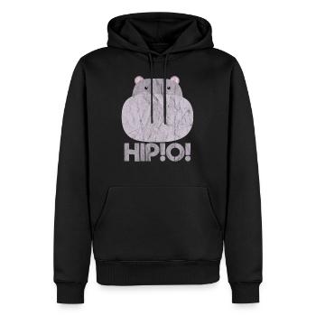 Animals Hippo! - Männer Premium Bio Hoodie - Schwarz - Vorne - Nico (187cm)
