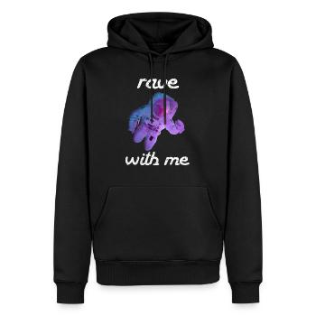 Rave avec moi - Sweat à capuche Premium bio Homme - noir - Devant - Nico (187cm)