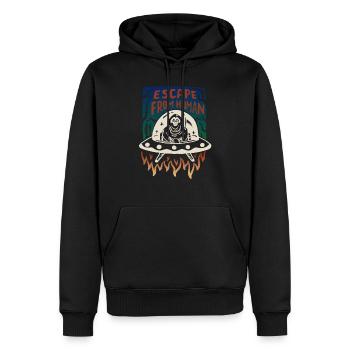 Escape from Human - Men’s Premium Organic Hoodie - black - Front - Nico (187cm)