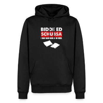 Bidde ed schubsa Mauldascha im Beidl cool Geschenk - Männer Premium Bio Hoodie - Schwarz - Vorne - Nico (187cm)