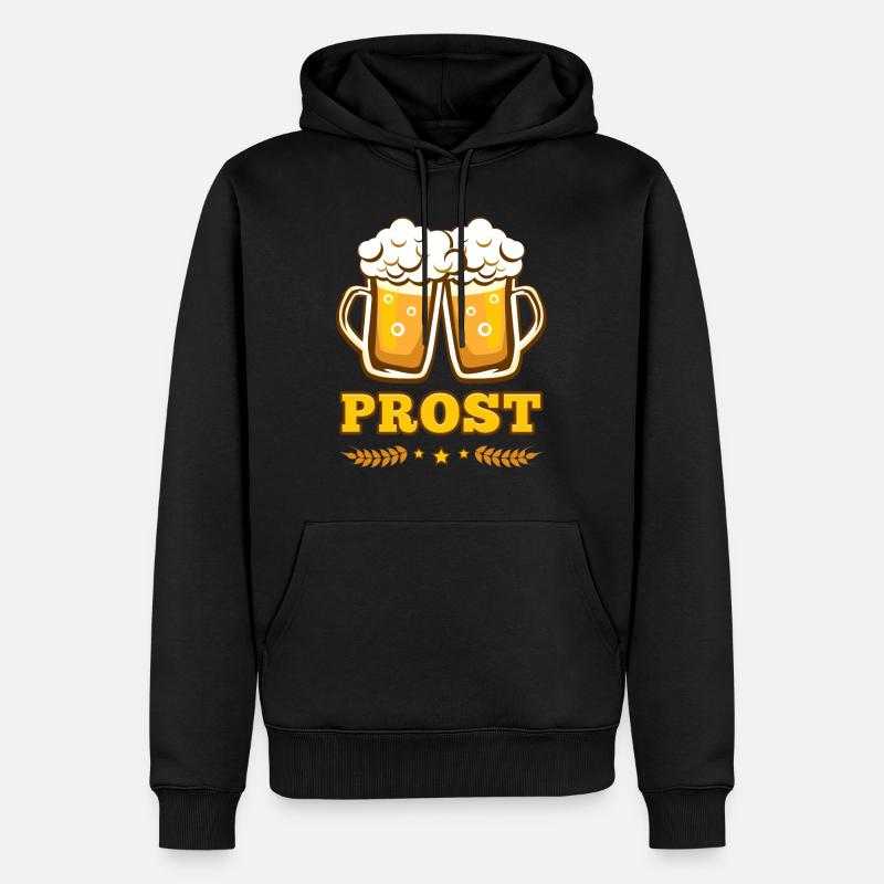 Bière de bière Prost Boire de bière - Sweat à capuche Premium bio Homme - noir
