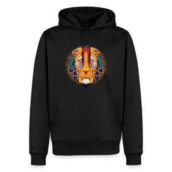 tae 2 - Sweat à capuche Premium bio Homme - noir - Devant - Nico (187cm)