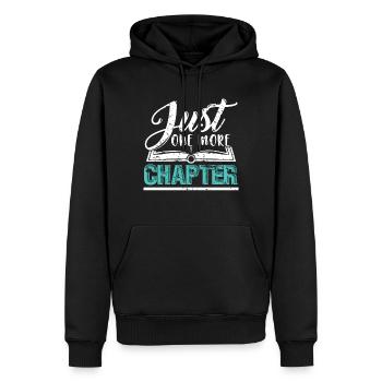 Just one more Chapter Geschenk Spruch Lesen - Männer Premium Bio Hoodie - Schwarz - Vorne - Nico (187cm)