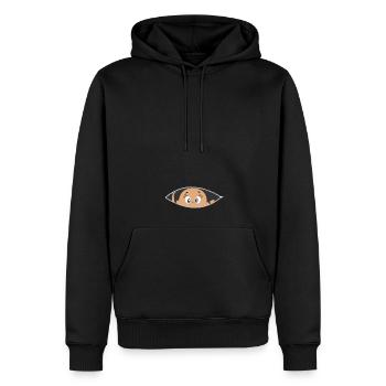 ventre de bébé - Sweat à capuche Premium bio Homme - noir - Devant - Nico (187cm)