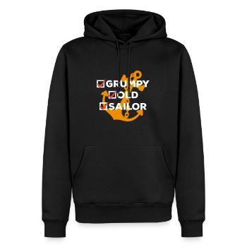 Grumpy Old Sailer - Men’s Premium Organic Hoodie - black - Front - Nico (187cm)