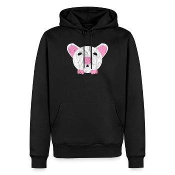 Animaux mignons - Sweat à capuche Premium bio Homme - noir - Devant - Nico (187cm)