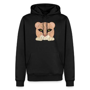 Animaux mignons - Sweat à capuche Premium bio Homme - noir - Devant - Nico (187cm)