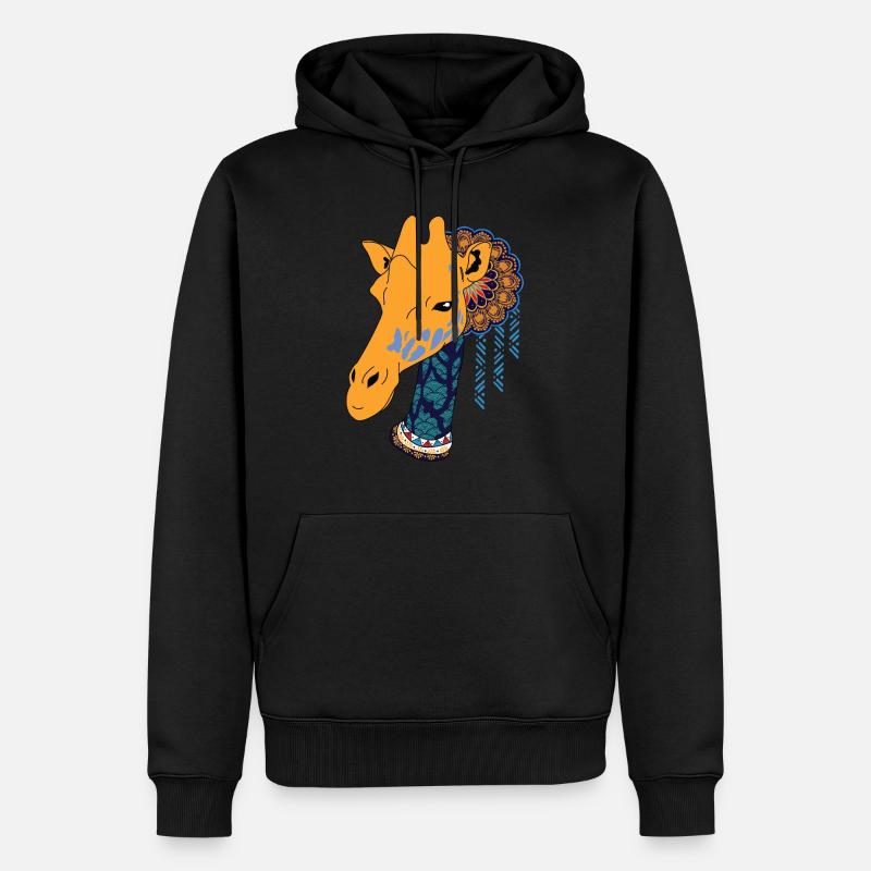 Girafe nomade mondiale - Sweat à capuche Premium bio Homme - noir