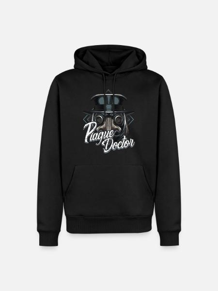 Pestdoktor - Männer Premium Bio Hoodie - Schwarz