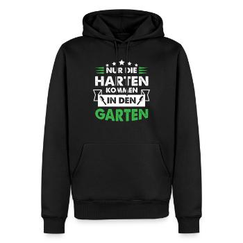 Only the hardest come in the garden gift - Men’s Premium Organic Hoodie - black - Front - Nico (187cm)