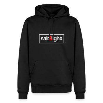 Salt and Light chrétien chrétien don - Sweat à capuche Premium bio Homme - noir - Devant - Nico (187cm)