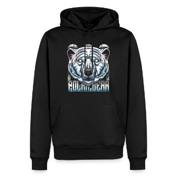 polar bear - Men’s Premium Organic Hoodie - black - Front - Nico (187cm)