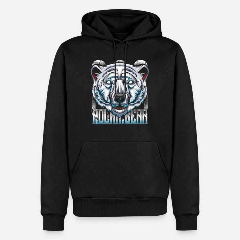 Polarbär - Männer Premium Bio Hoodie - Schwarz