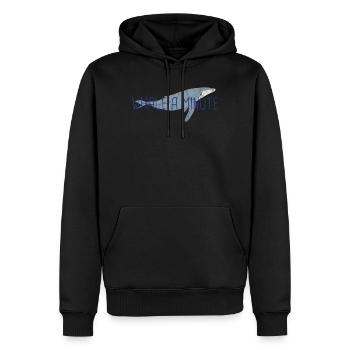 Animal Puns Wal eine Minute - Männer Premium Bio Hoodie - Schwarz - Vorne - Nico (187cm)