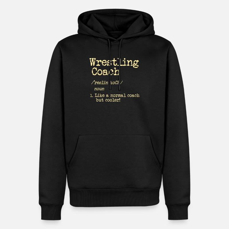 Cooles Wrestling oder Ringen Trainer Shirt - Männer Premium Bio Hoodie - Schwarz