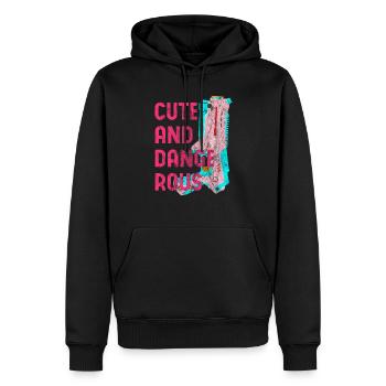 Lasertag Girls - cute and dangerous - Men’s Premium Organic Hoodie - black - Front - Nico (187cm)
