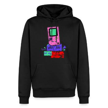 Game Boy 90s Console Vintage Retro Distressed - Men’s Premium Organic Hoodie - black - Front - Nico (187cm)
